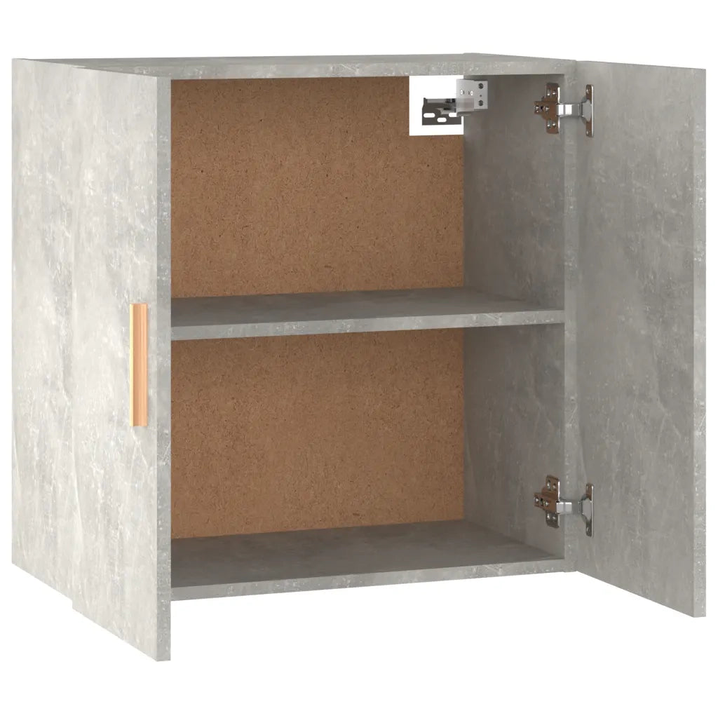 Armadietto a Muro Grigio Cemento 60x30x60 cm Legno Multistrato 812892