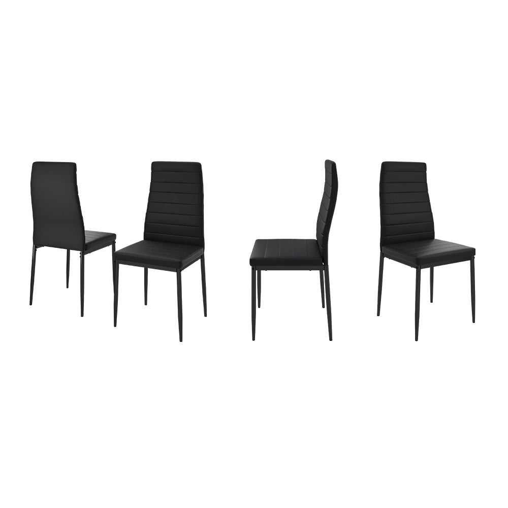 Vicco Sedia da sala da pranzo Nero 42.5 x 48 cm Set di 4