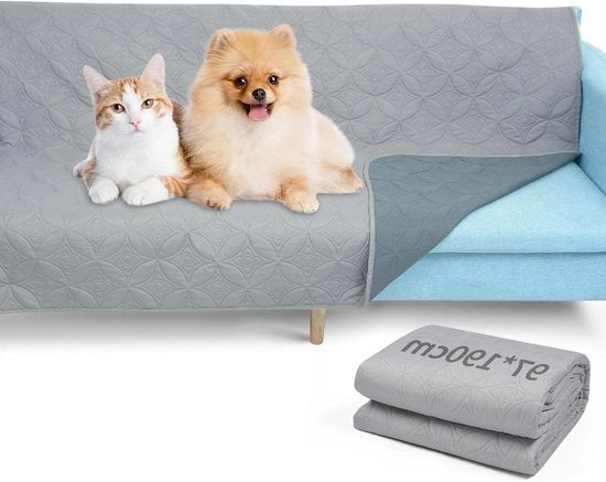 Asciugamano per Cani Impermeabile Lavabile per Cani di Grande e Piccola Taglia - Protezione per Letto, Divano, Auto - Utilizzabile su Entrambi i Lati
