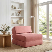 Divano Letto Pieghevole Rosa 60 x 70 x 41 cm Tessuto