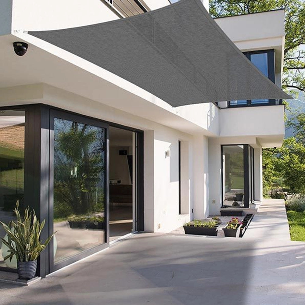 Trade Shop - Tenda Vela Ombreggiante Parasole Da Esterno Terrazze Giardino Patio Rettangolare 3x4 Mt -