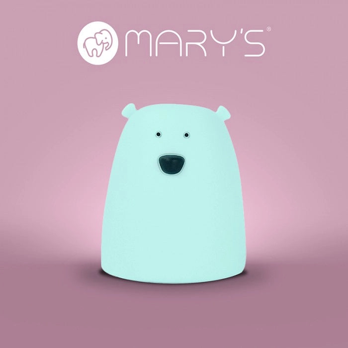 Mary's Lampada Notturna Orsetto Blu LED 1W RGB a Batterie