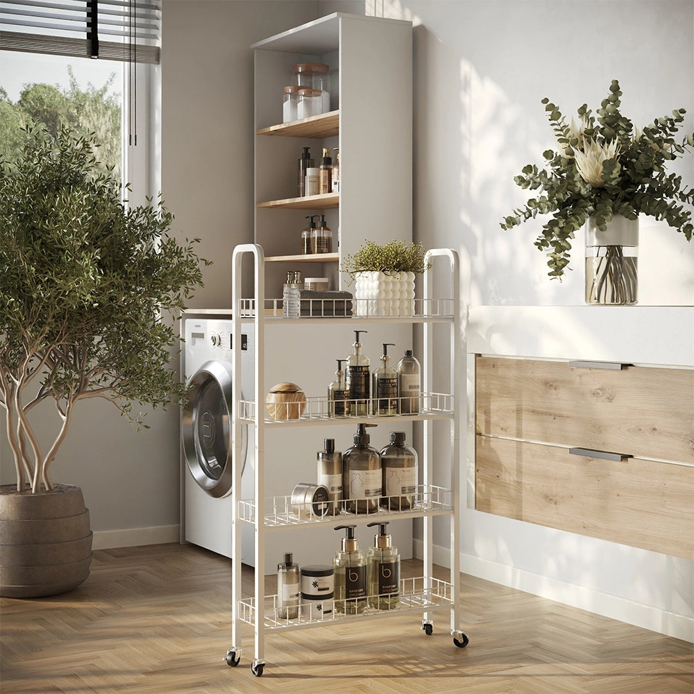 Vicco Piedistallo mobile Bianco 58 x 15 cm con 4 scomparti
