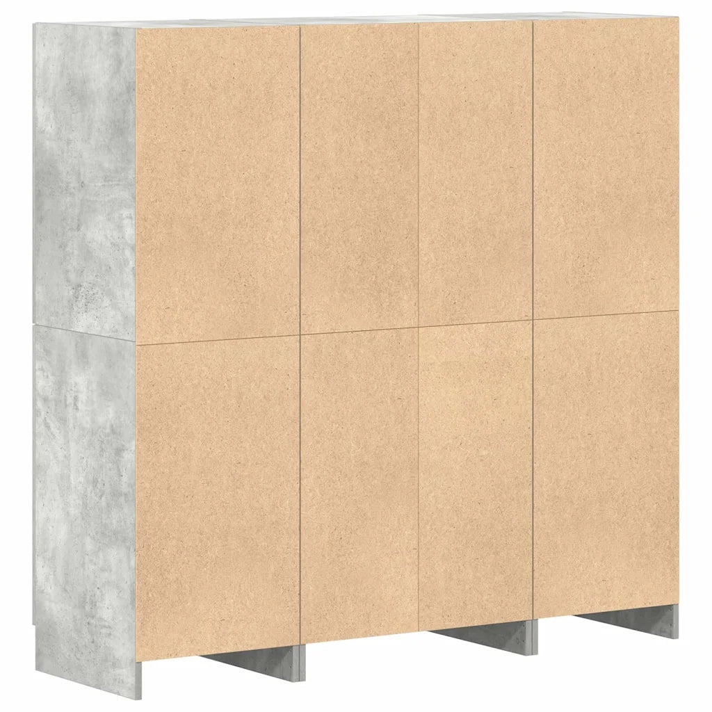 Set di Mobili da Cucina 3 pz Grigio Cemento in Truciolato