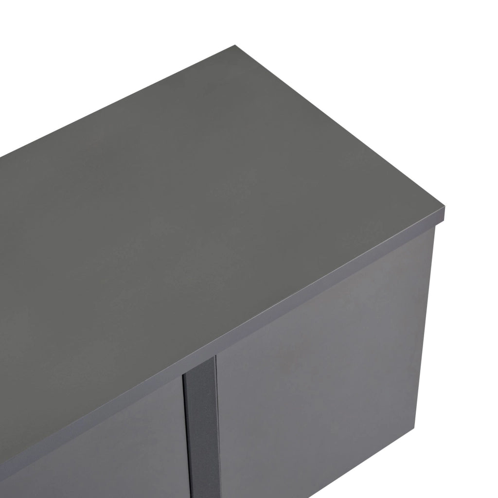Porta TV in legno "Onera" - 180 x 30 x 50 cm - Antracite / Nero