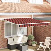 Tenda retrattile-Tenda parasole per balcone Arancione e Marrone 350 x 250 cm 518935