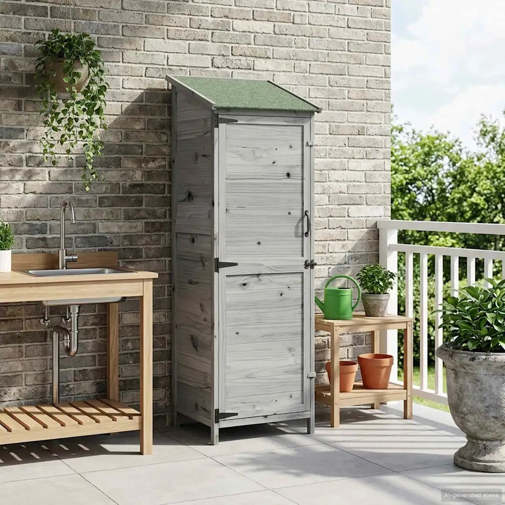 Capanno da Giardino Grigio 59,5 x 56 x 176,5 cm CFW6916759