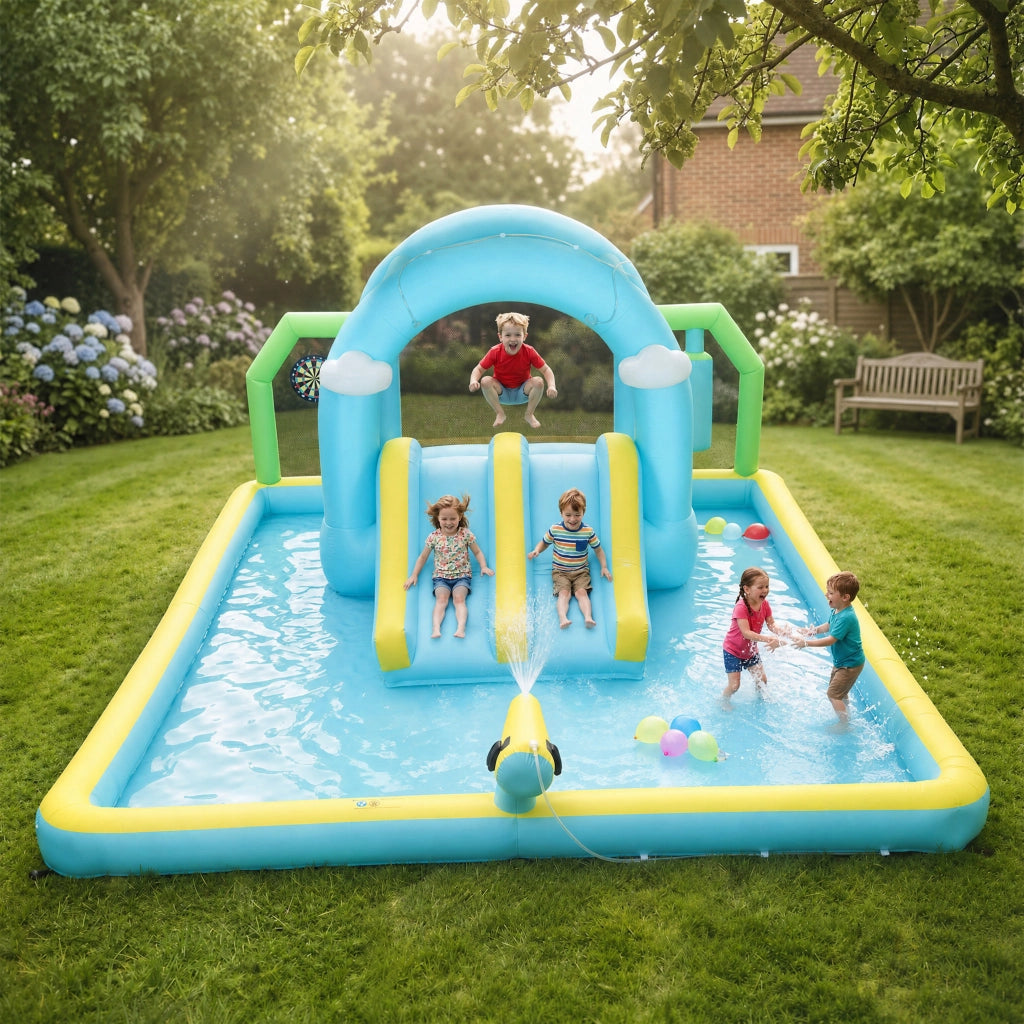 Castello gonfiabile acquatico 7 in 1 ¨C zephmum ¨C 426x360x198 cm