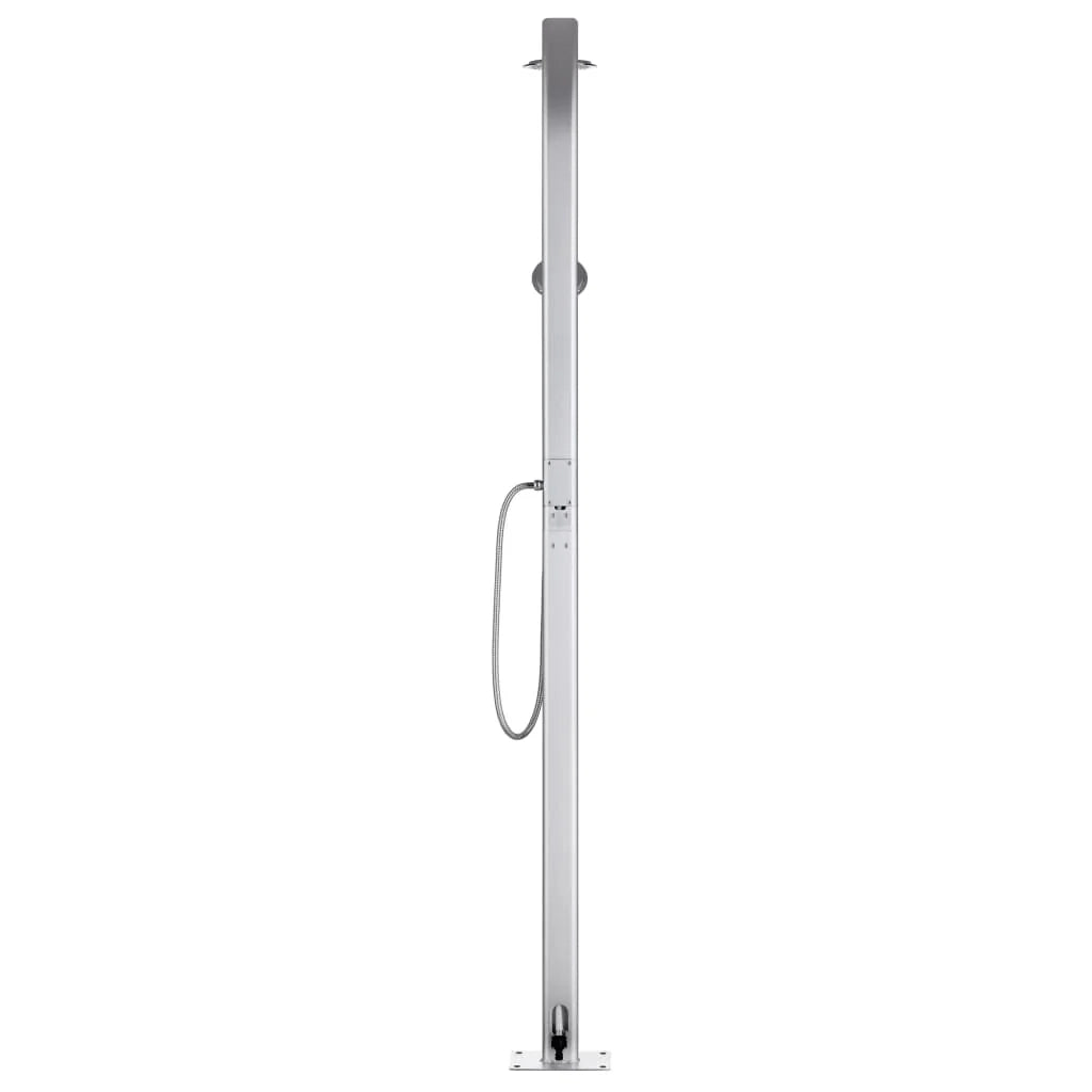 Doccia da giardino con base 220 cm grigio alluminio 02_0042043