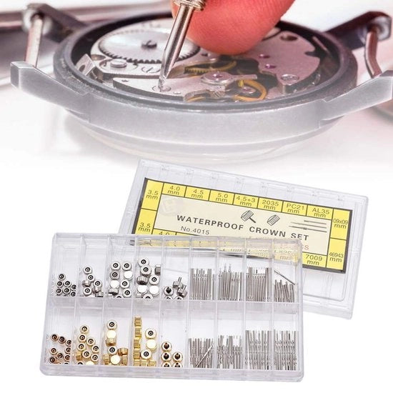 Accessorio per orologi - Set di orologeria - 8 mm - Crono e acciaio - Veloce rimpiazzo per cronografo - Acciaio inossidabile - Accessorio per orologi - Modello 8 mm