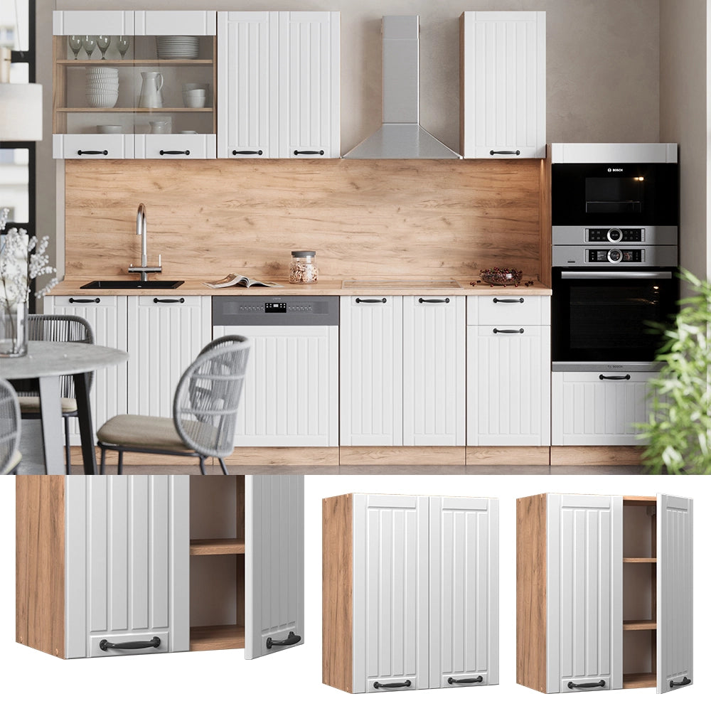 Vicco Pensile da cucina Bianco casa di campagna 60 cm