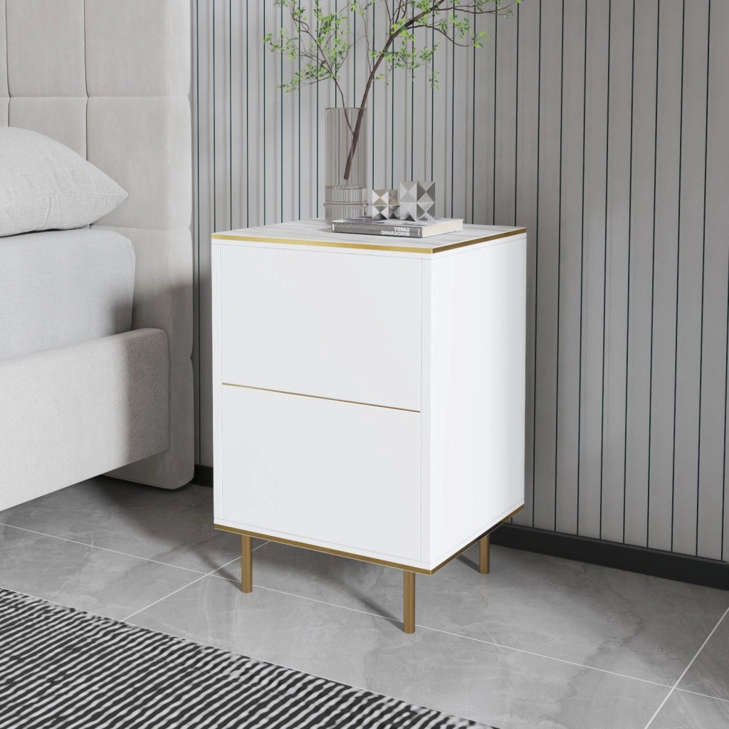 Vestone, Comodino un Ripiano, 40x35x60h cm Bianco