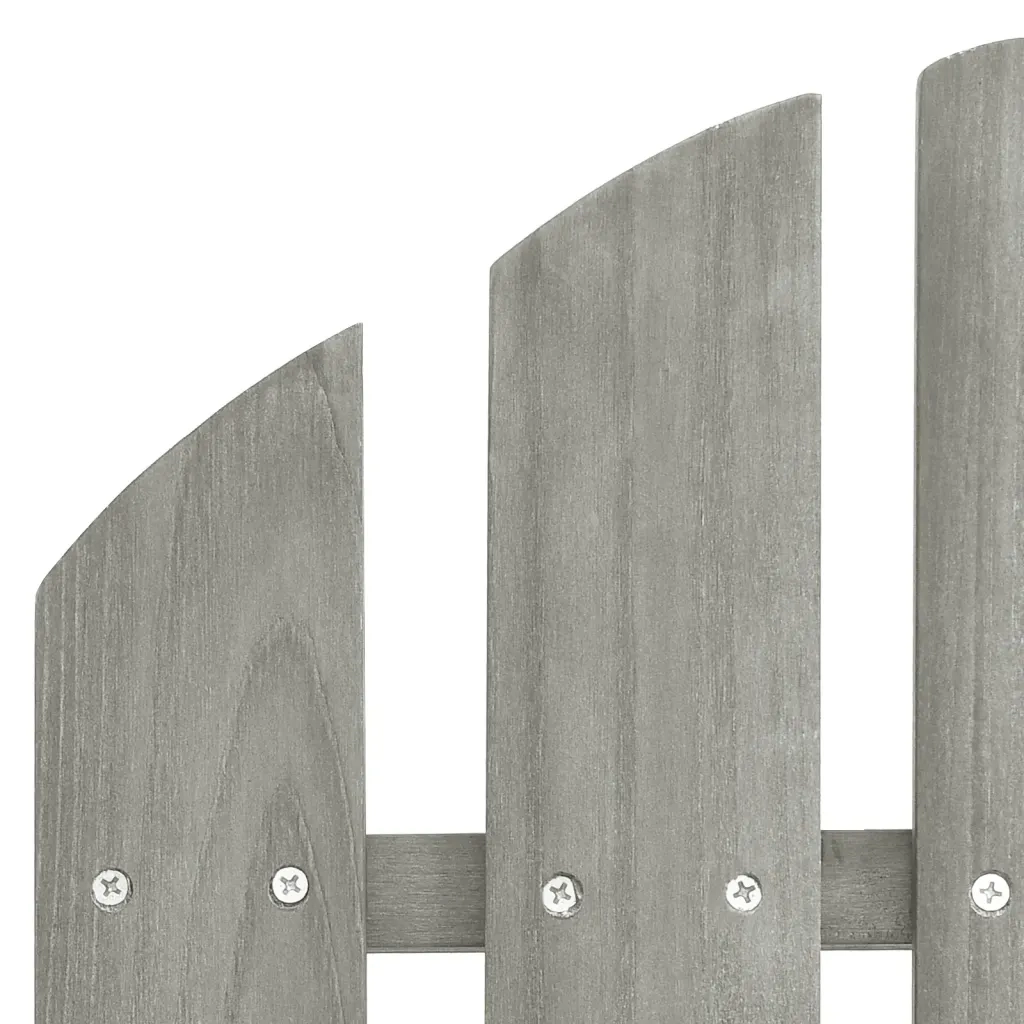 Sedie da Giardino Adirondack con Tavolino in Legno Abete Grigio 310068