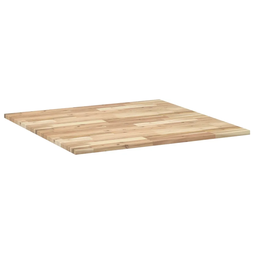 Piano Tavolo Quadrato 90x90x2 cm in Legno Massello di Acacia