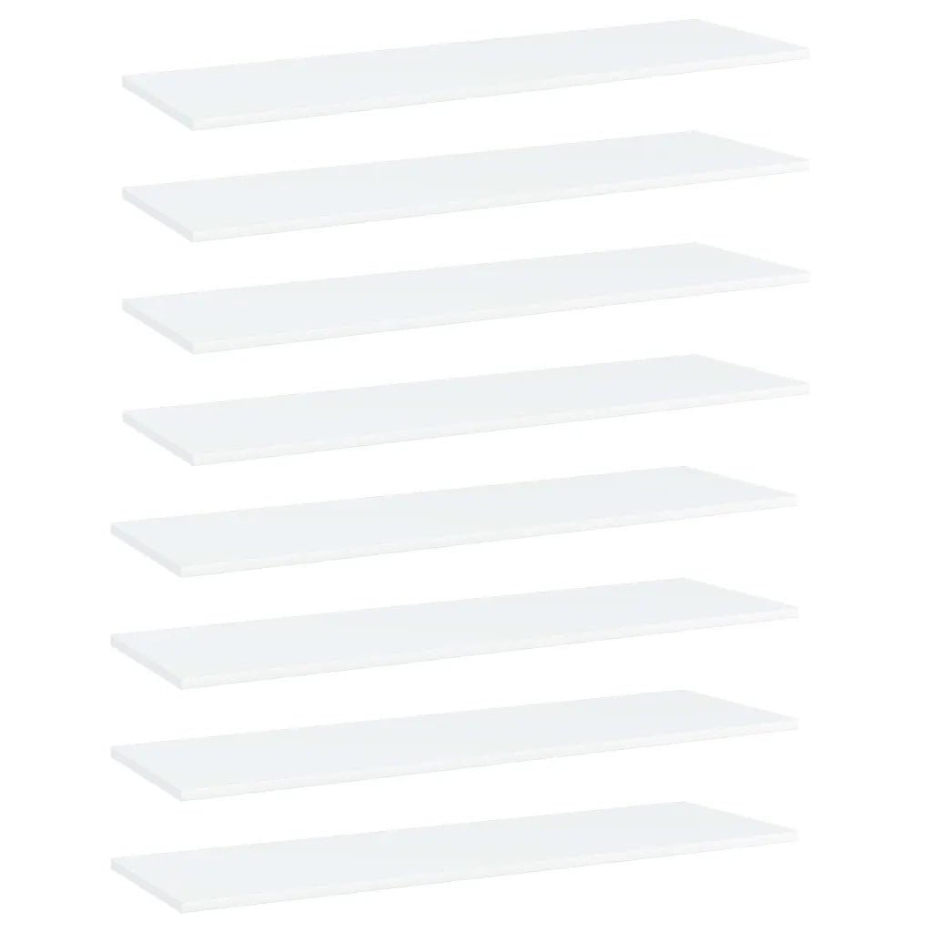 Ripiani per Libreria 8 pz Bianchi 100x30x1,5 cm Truciolato cod mxl 59824