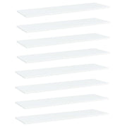Ripiani per Libreria 8 pz Bianchi 100x30x1,5 cm Truciolato cod mxl 59824