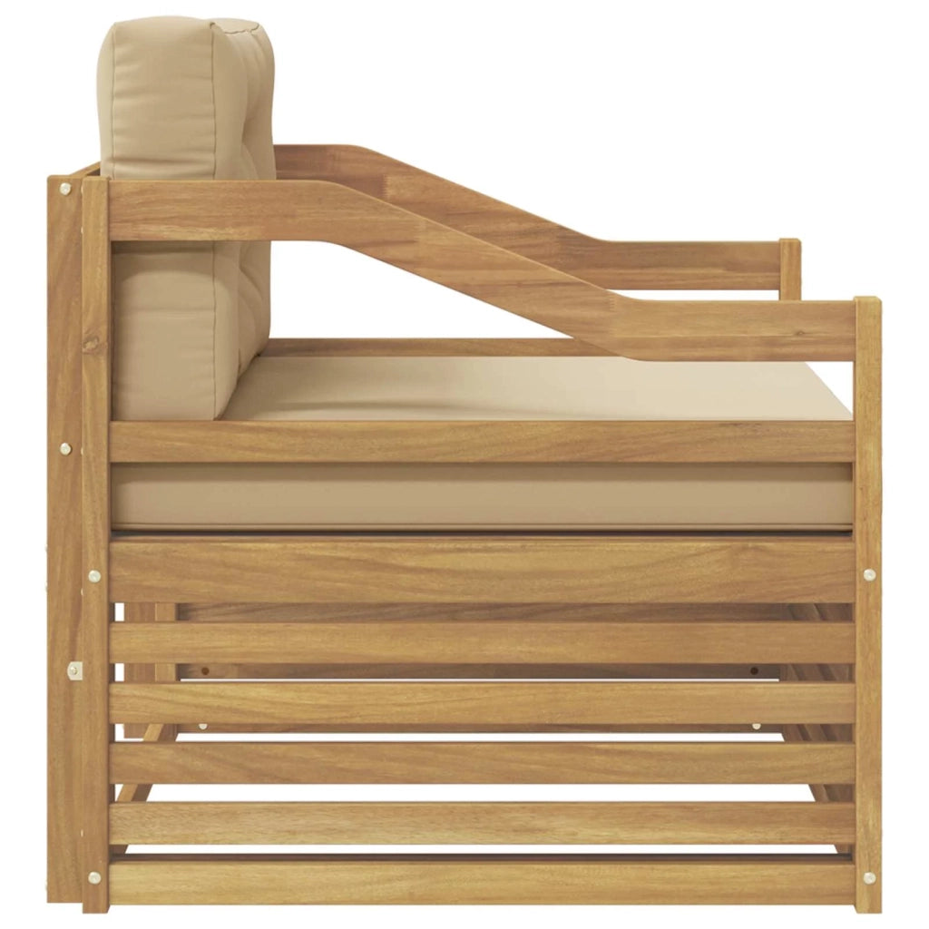 Divano da esterno-Divano da Giardino Bianco e Beige 431313