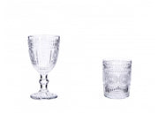 Set 6 calici vino e 6 bicchieri in vetro "Dusan"