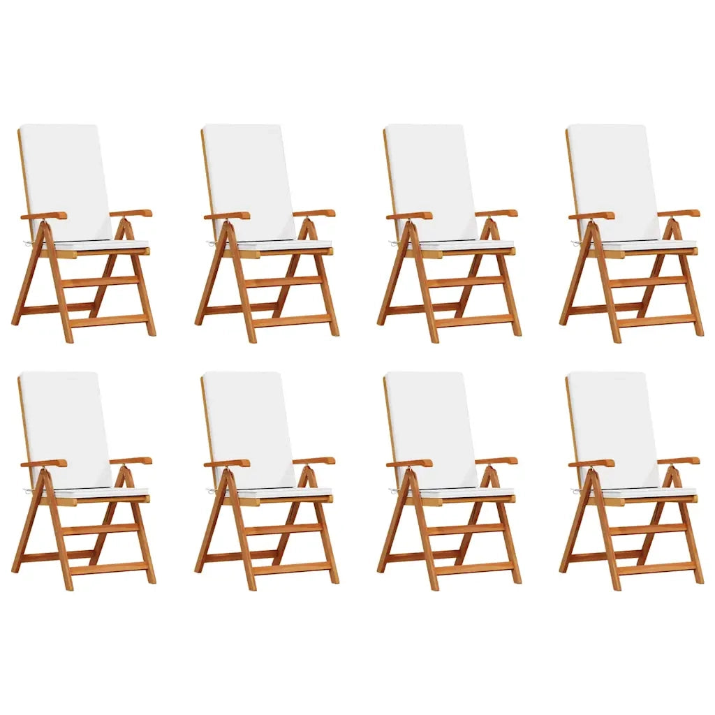 Sedia da Giardino 8 pcs Marrone e bianco 57 x 71.5 x 104 cm