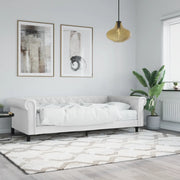 Divano Letto con Materasso Bianco 90x200 cm in Similpelle