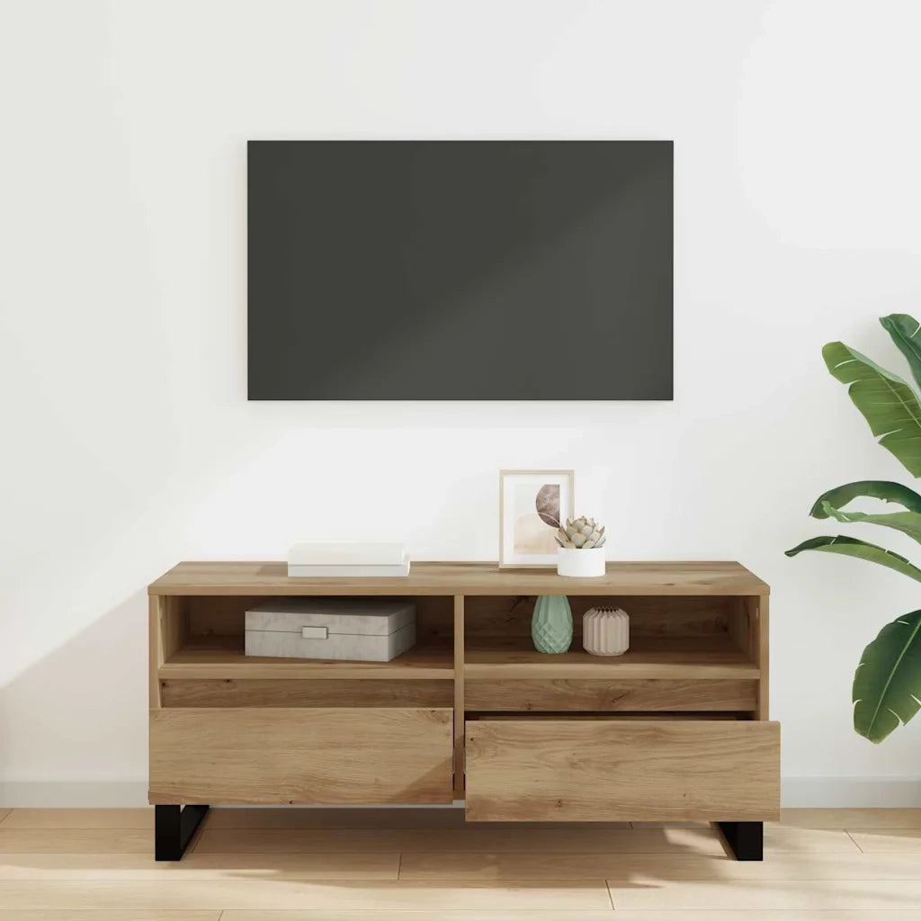 Mobile TV con cassetto Rovere artigianale 100 x 34,5 x 44,5 cm 881787