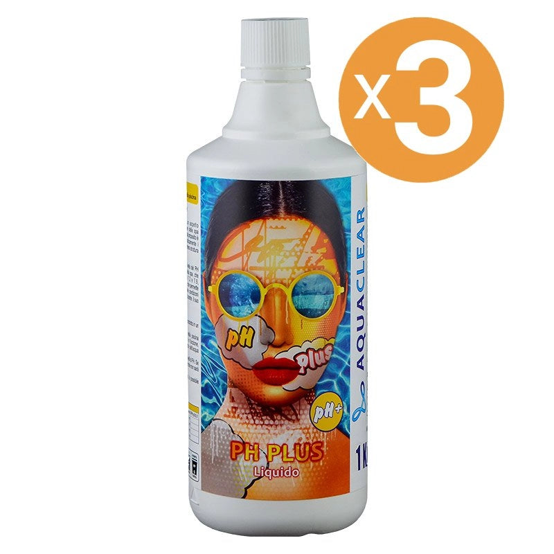 Correttore Ph Plus Liquido Piscina, 3 Confezioni Da 1 Kg