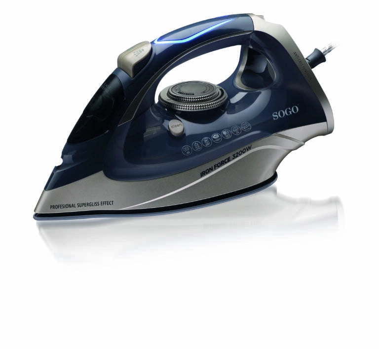 Ferro da stiro a vapore 3200W con piastra in ceramica, colpo vapore 80 g/min e serbatoio 350 ml, funzione antigoccia - Sogo