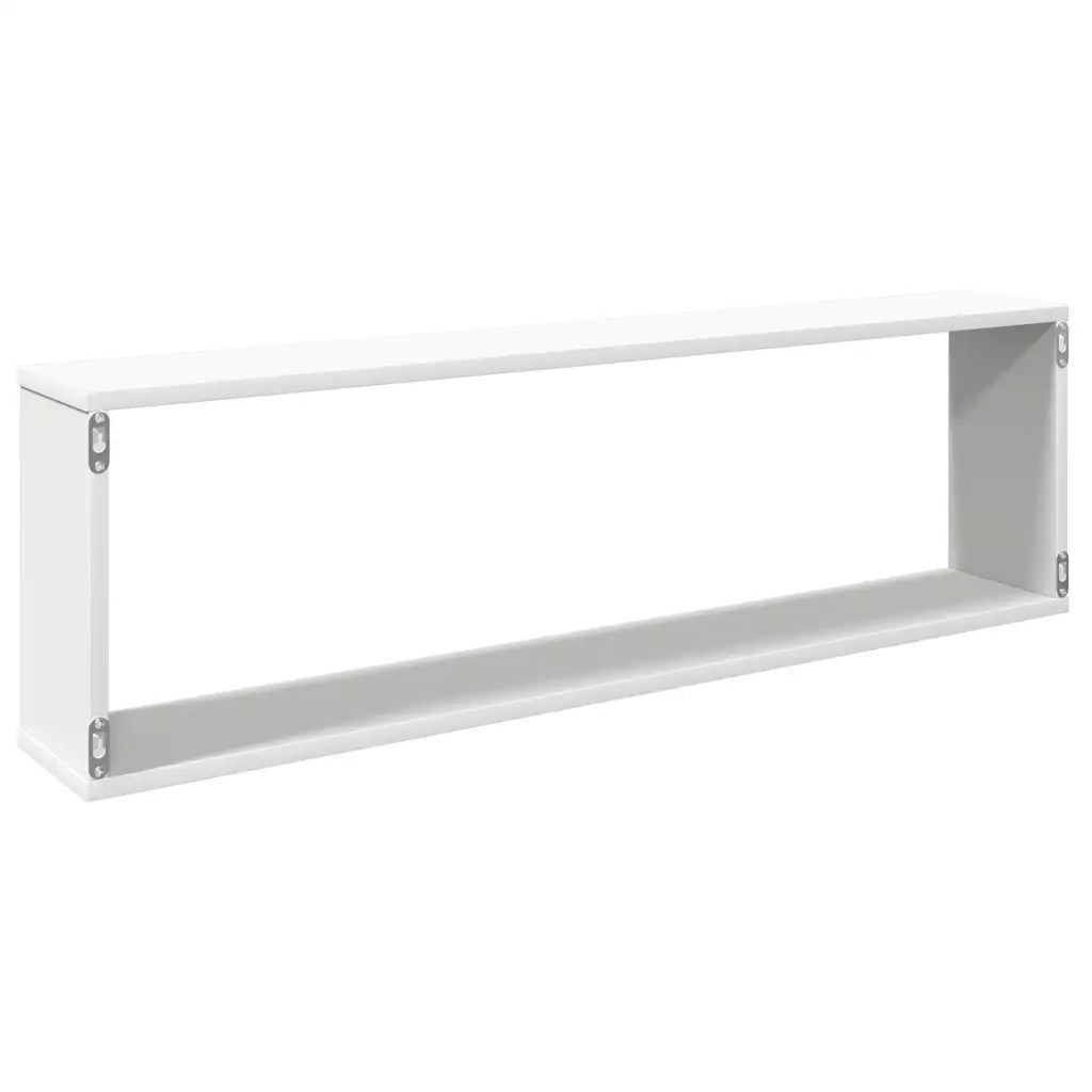 Mensole Parete a Cubo 4 pz Bianco 100x15x30 cm in Multistrato 807080