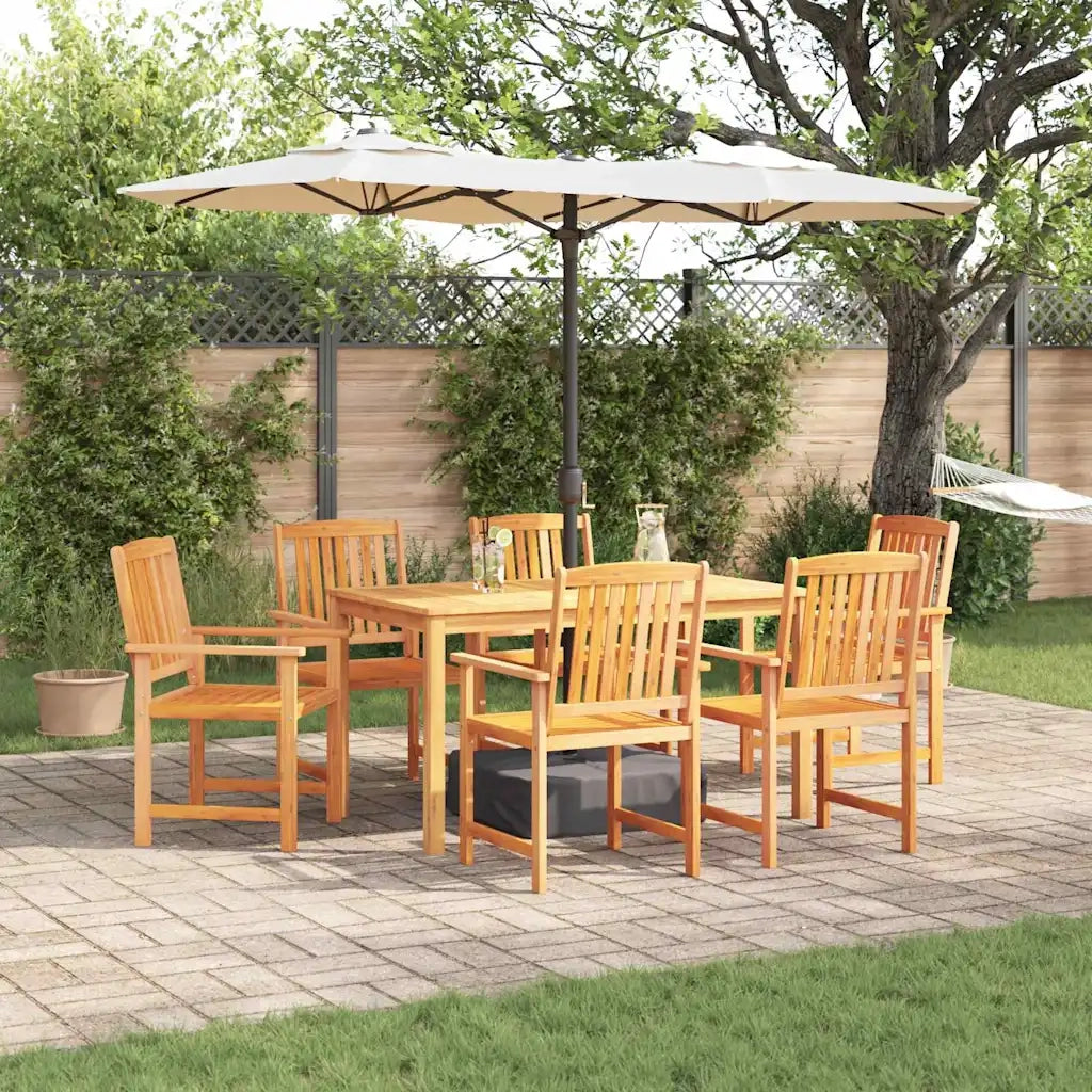 Set da Pranzo per Giardino 7 pcs Marrone