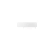 Doha - Applique led da parete moderna 15W - Alluminio bianco, luce calda 3000K, 1270lm, diffusore bisatinato, IP20, l.40x13,5cm