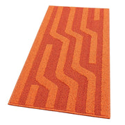 Tappeto Cucina A Righe 57x145 Cm 3D Morbido Bordato Passatoia Ingresso Assorbente Antiscivolo Arancione