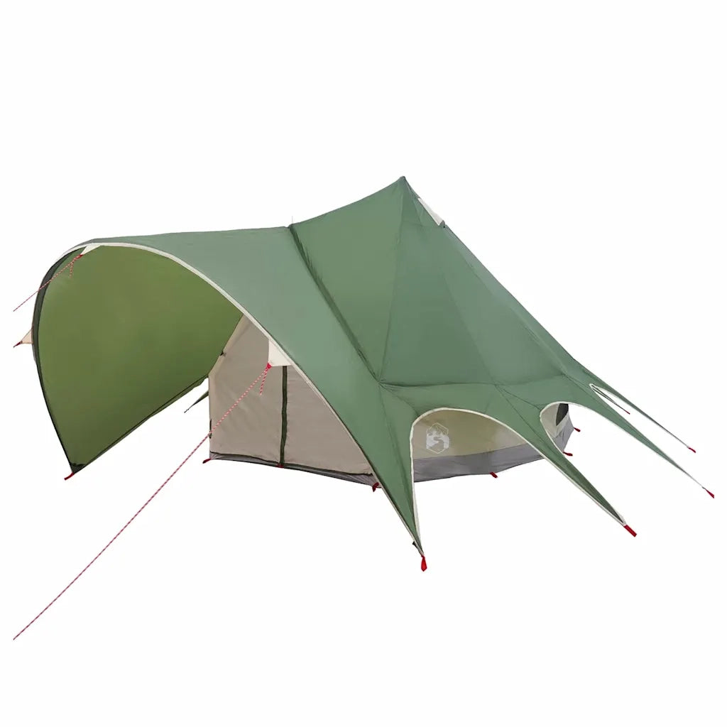 Tenda Teepee per 5 Persone Verde e Grigio 415 x 415 x 247 cm
