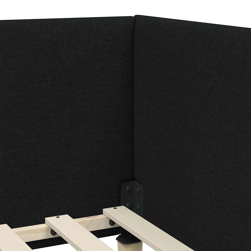 Cornice del letto ad angolo con testiera Nero 80 cm x 200 cm 42016175