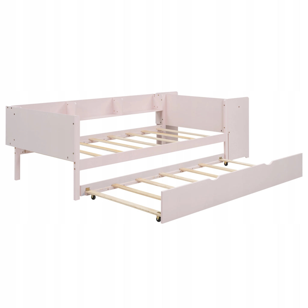 Letto con scrivania e libreria - Xylo - 90x200 - Rosa