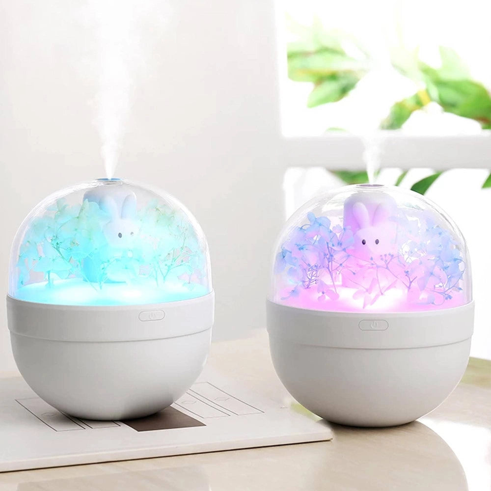 Trade Shop - Sweet Rabbit Diffusore Umidificatore Aria A Ultrasuoni Aroma Usb Con Lampada Rgb -