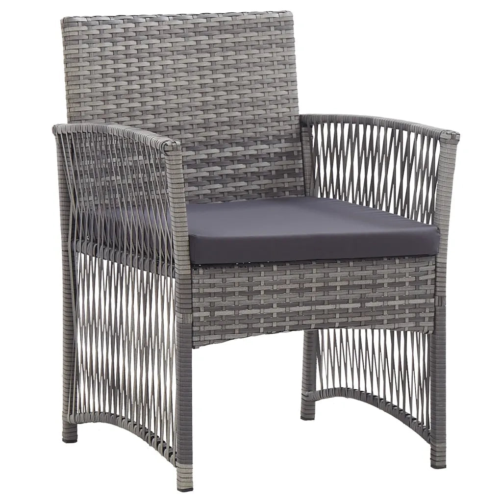 Poltrone da Giardino con Cuscini 2 pz Antracite in Polyrattan 46441