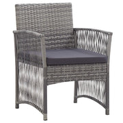 Poltrone da Giardino con Cuscini 2 pz Antracite in Polyrattan 46441