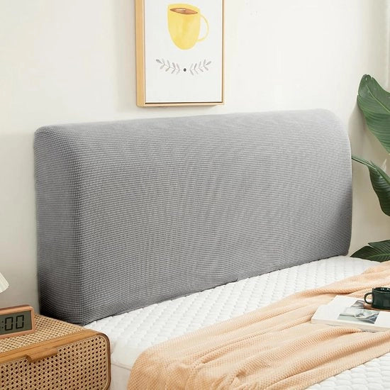 Copricuscino per letto, estensibile, lavabile, gonfiabile, spandex, impermeabile, copricuscino per letto matrimoniale, letto singolo, letto, copertura per cuscino (180-200 cm, fiori grigi)