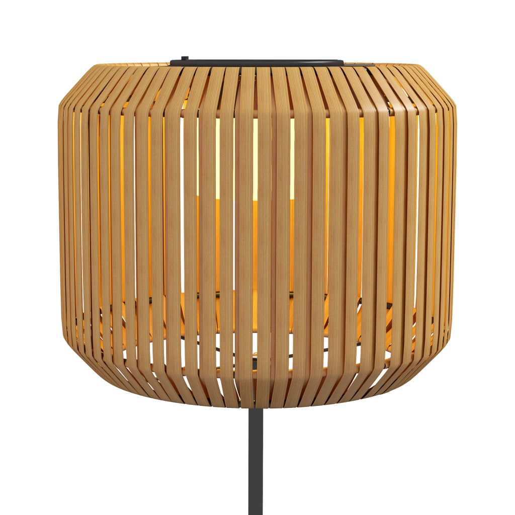 Lampada solare da esterno in polyrattan con LED a luce calda, IP44, Ø34 x 130 cm