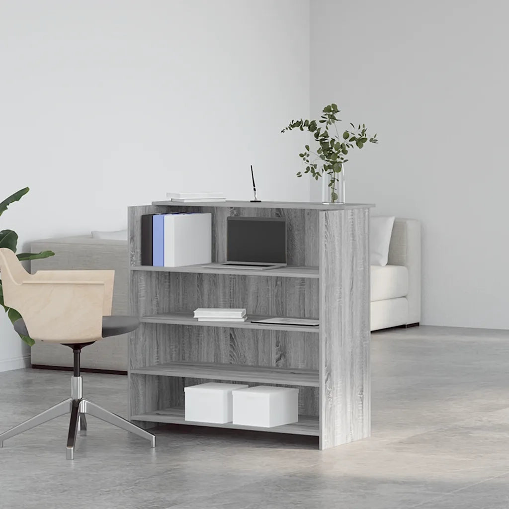 vidaXL Banco Reception Grigio Sonoma 100x50x103,5 cm Legno Multistrato