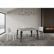 Tavolo allungabile 140/224x80cm Paxon telaio Antracite - Cashmere