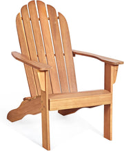 Adirondack Chair in Legno Massello da Esterno, Sedia a Sdraio Prendisole da Spiaggia, Ideale per Cortile, Giardino e Balcone, 69 x 88 x 103 cm (naturale)