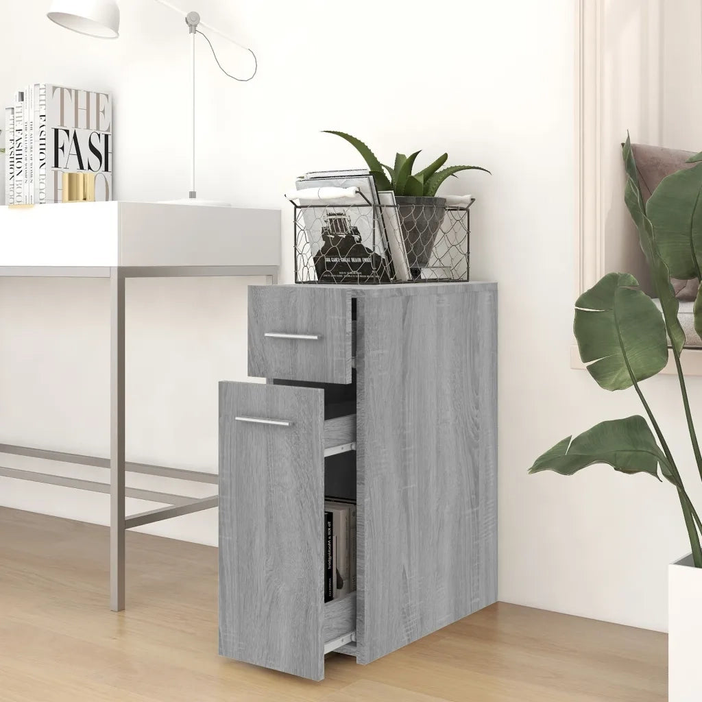 Mobile Farmacia Grigio Sonoma 20x45,5x60 cm Legno Multistrato 815865