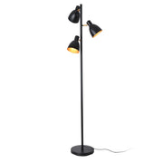 Lampada da terra dallo stile senza tempo elegante illuminazione di design per soggiorno camera da letto ufficio Wattsitney con 3 attacchi E14 metallo altezza 154 cm nero e oro 03_0009540