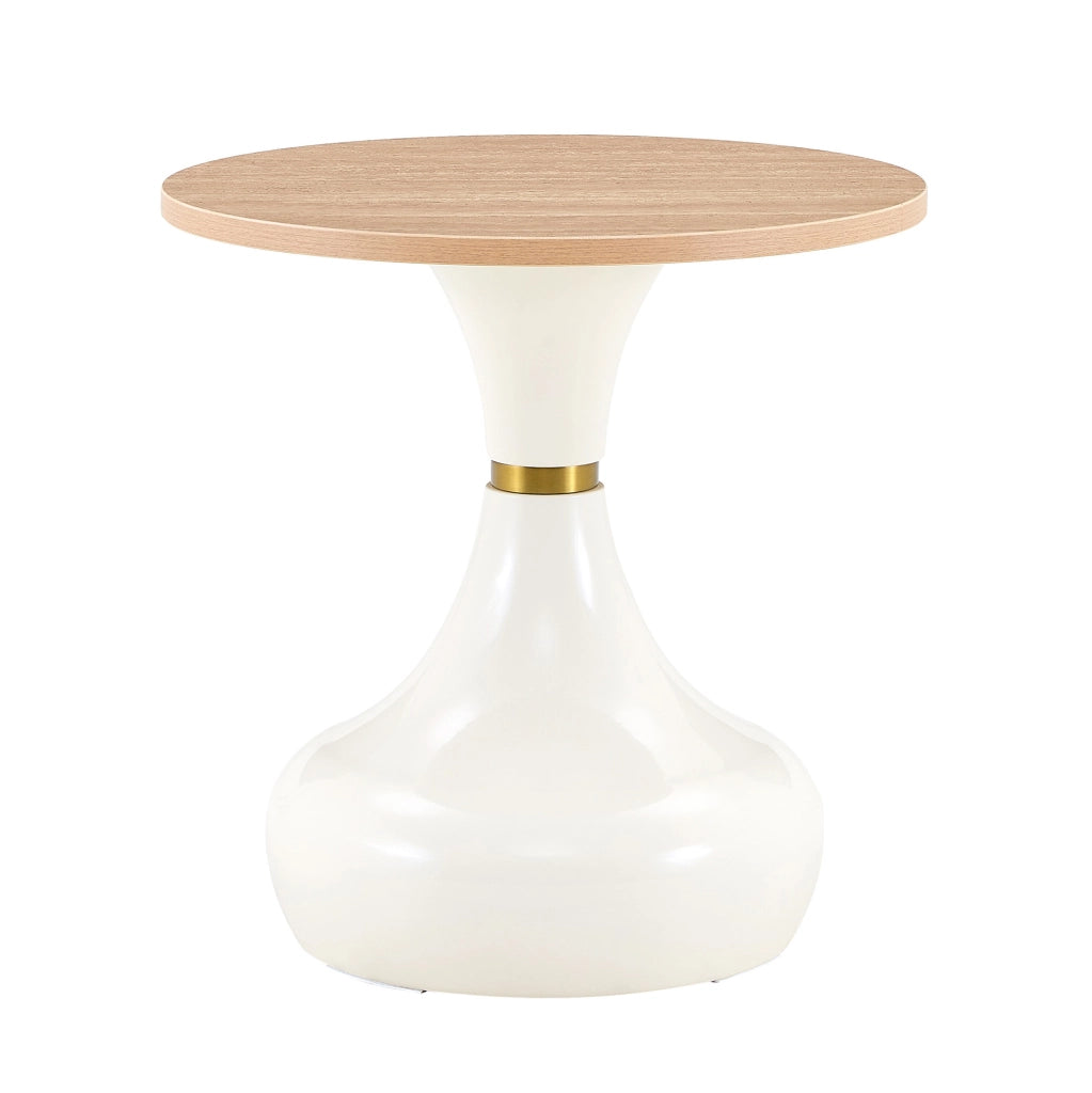 Set di 2 tavolini da caffè sovrapponibili in MDF e metallo; effetto legno; Wood