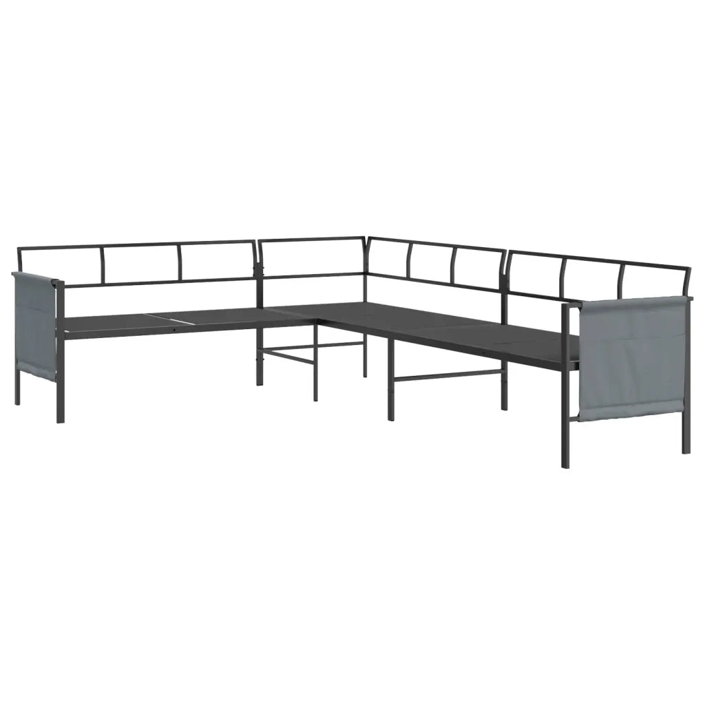 Set da Pranzo da Giardino 2 pz in Acciaio Antracite 3187260