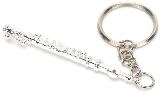 Sostituto di Chiave Decorativo Replica di Un Flauto - Decorazione per la Casa - Sostituto di Chiave per Adulti - Sostituto di Chiave in Argento - Piccolo e Leggero - Elegante e Pratico