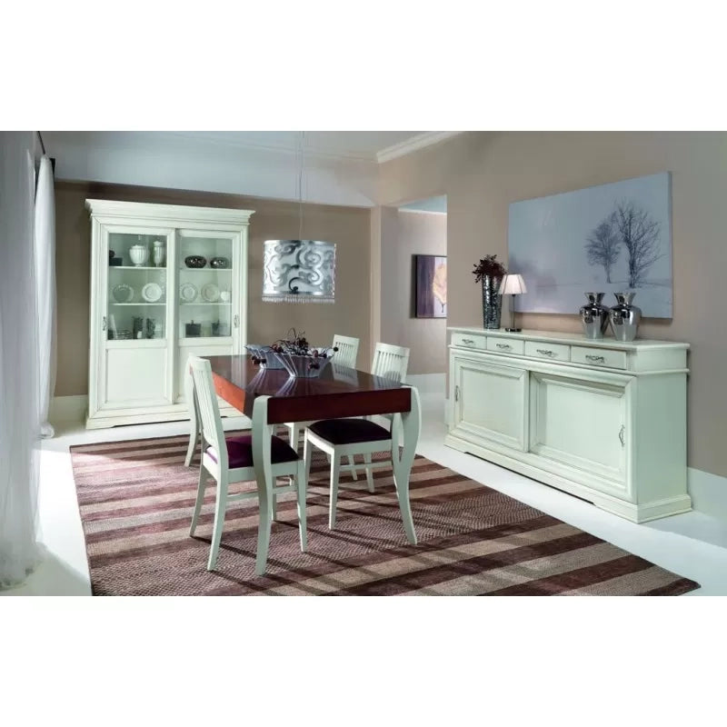 Vetrina classica in legno 2 porte scorrevoli l.165 p.50 h.215 - Mobili 2G