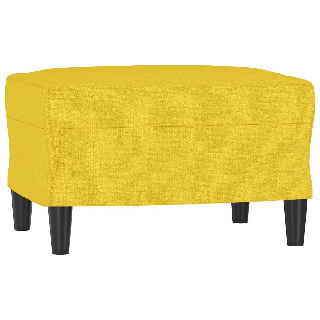 Poggiapiedi Giallo Chiaro 60x50x41 cm in Tessuto 349284