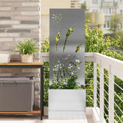 Schermo per privacy in giardino Traforo Argento 50 x 150 cm 876431